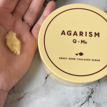 AGARISM Q+Me スウィートボムタラソスクラブレモンティーの香りのクチコミ「レモンティーのいい香りでリピート💖AGARISM　Q+Me スウィートボムタラソスクラブレモン.....」（2枚目）