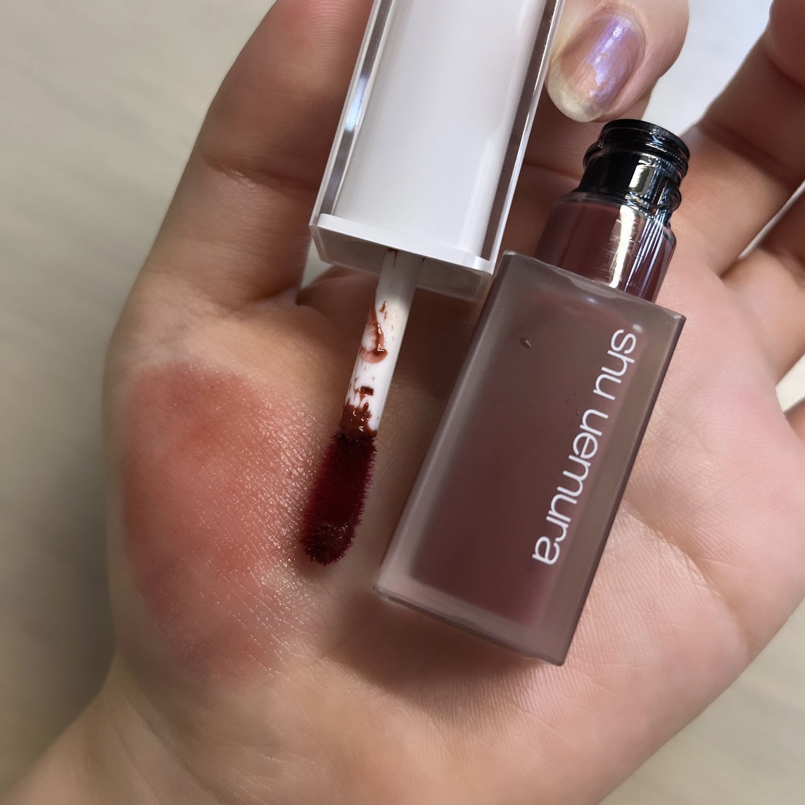 キヌケアグローアップ RD158 アズキシロップ/shu uemura/口紅を使ったクチコミ（1枚目）