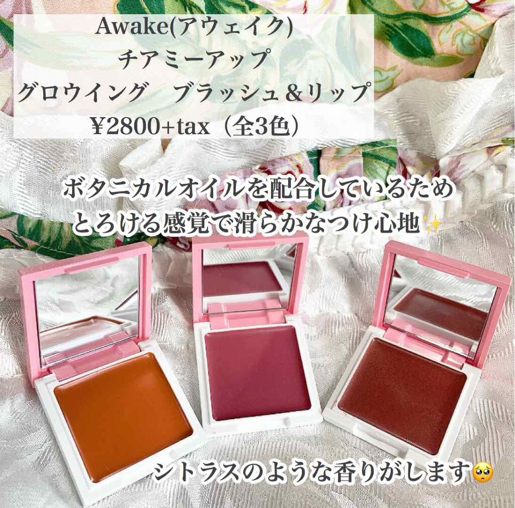 チアミーアップ グロウイング ブラッシュ&リップ/Awake/口紅を使ったクチコミ(1枚目)