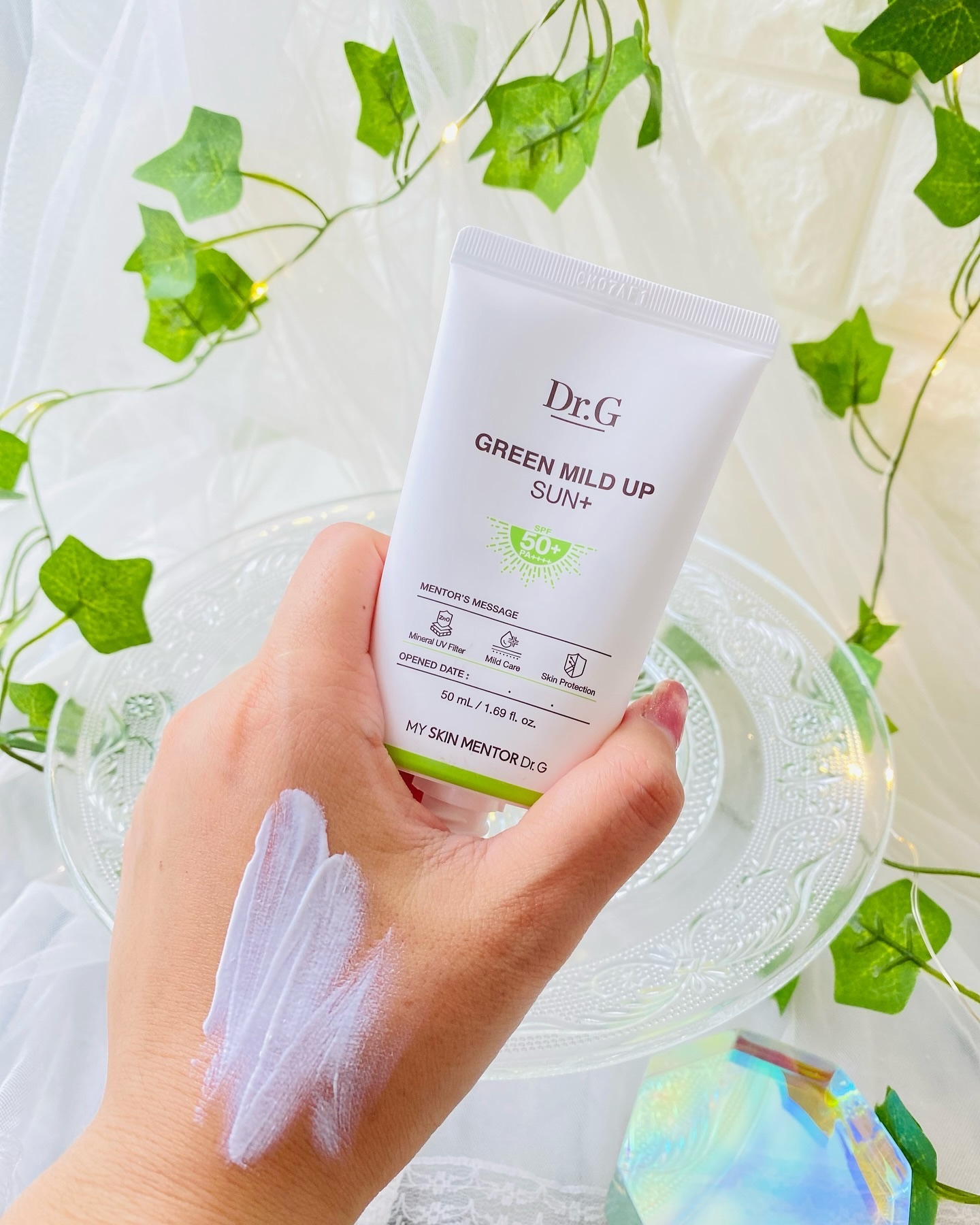 グリーンマイルドアップサンプラス/Dr.G/日焼け止めクリームを使ったクチコミ（3枚目）