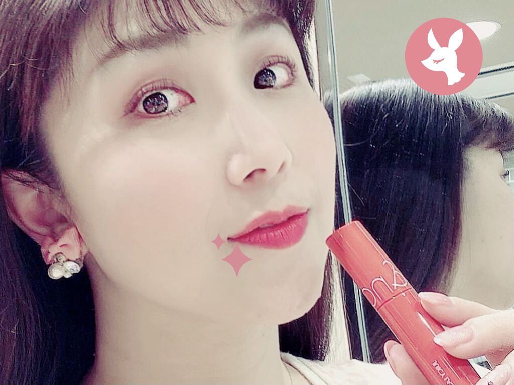 ジューシーラスティングティント/rom&nd/リップティントを使ったクチコミ（3枚目）