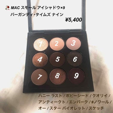 スモール アイシャドウ×9/M・A・C/アイシャドウパレットを使ったクチコミ（2枚目）