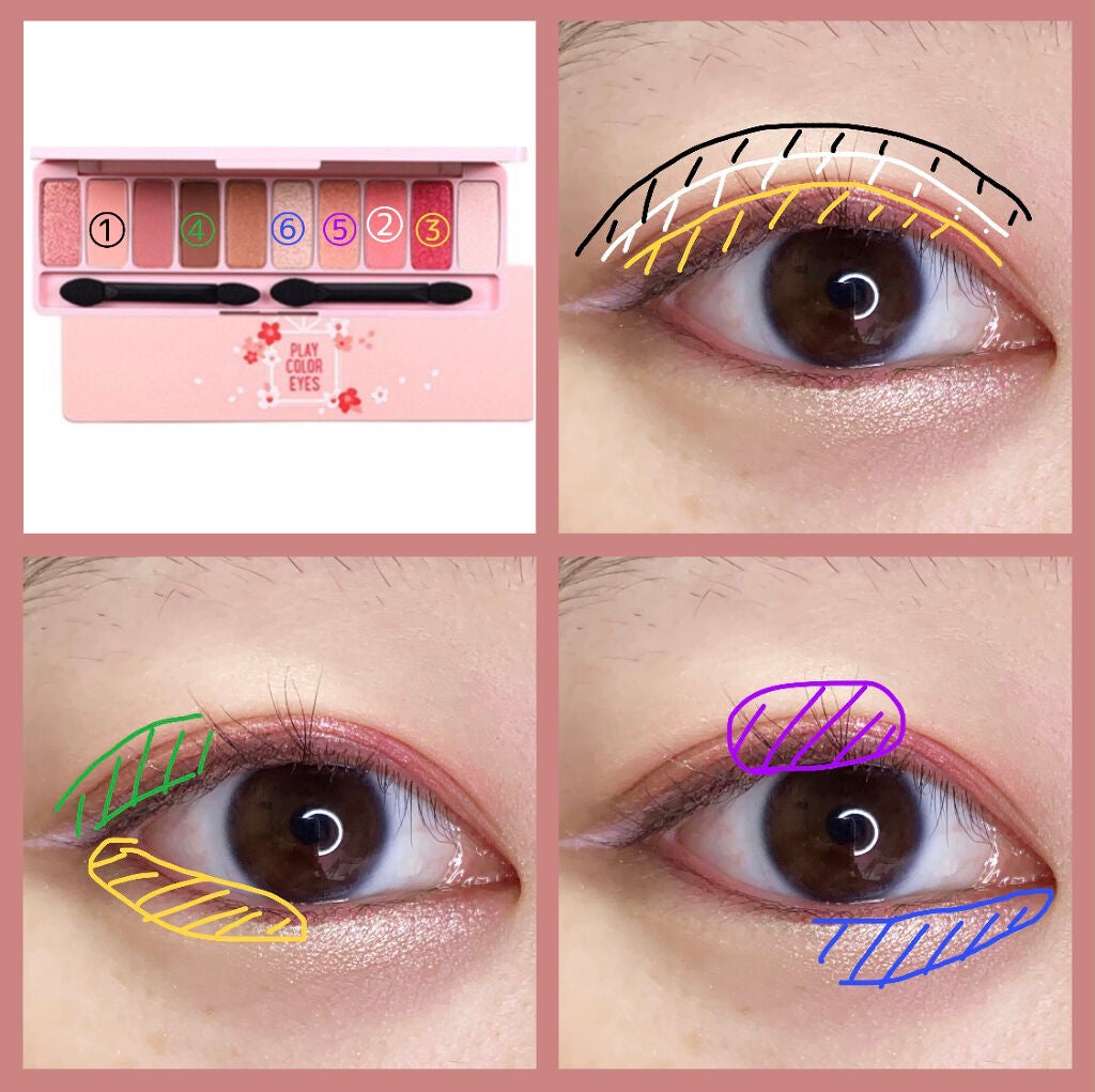 プレイカラー アイシャドウ/ETUDE/アイシャドウパレットを使ったクチコミ(2枚目)