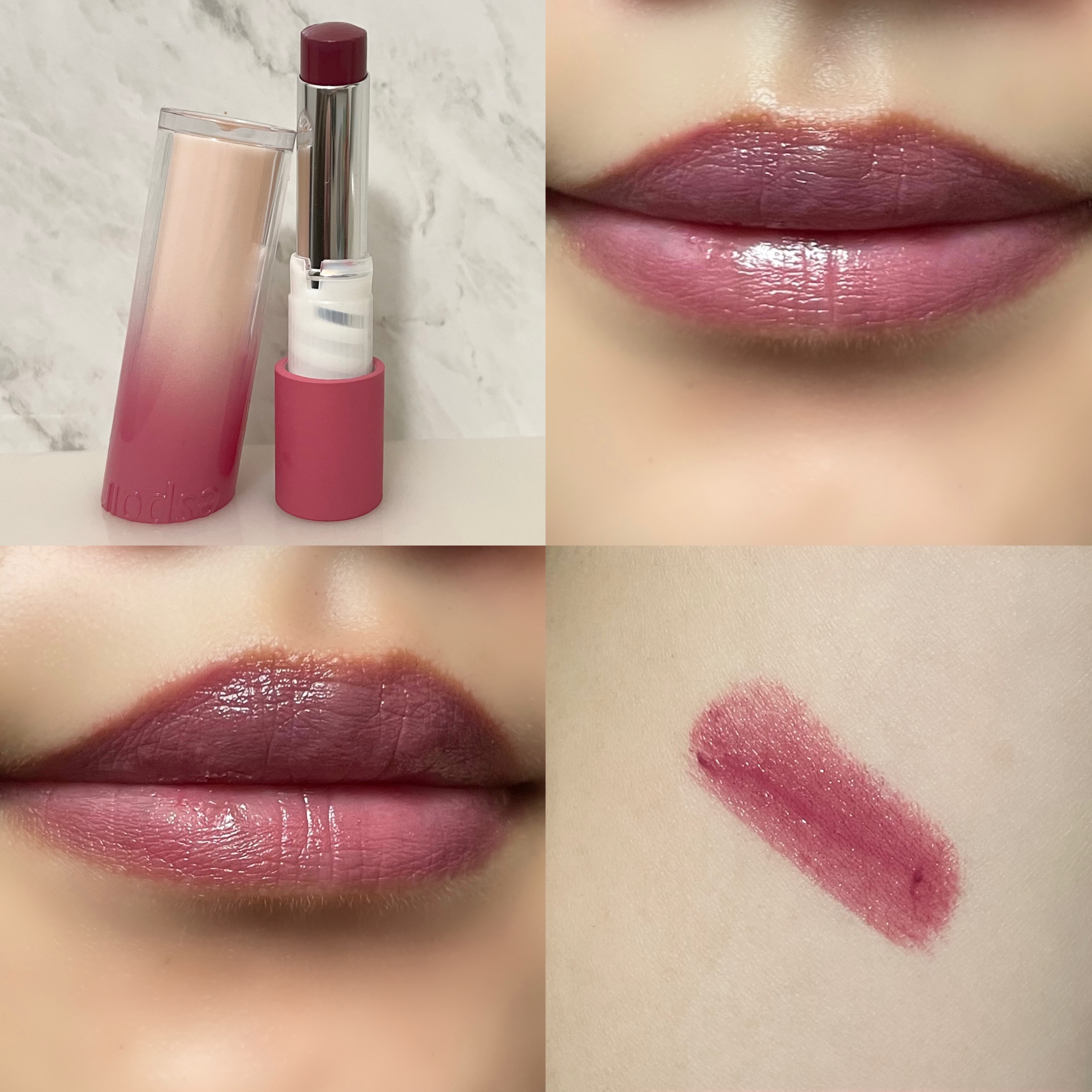 ノーウェアリップスティック バーミンググロー 05 ブルーベリー(Blueberry)/espoir/口紅を使ったクチコミ（2枚目）