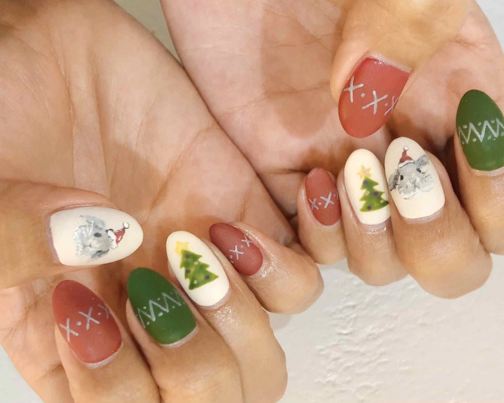 sacha🐰 on LIPS 「💅12月はうちの子クリスマスネイル♡💅※毎月ながら記録用です。..」(1枚目)