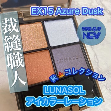 アイカラーレーション EX15 Azure Dusk（限定発売）/LUNASOL/パウダーアイシャドウを使ったクチコミ（1枚目）