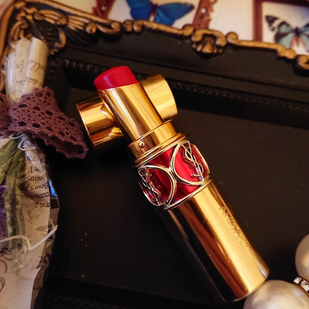 ルージュ ヴォリュプテ シャイン/YVES SAINT LAURENT BEAUTE/口紅を使ったクチコミ(3枚目)