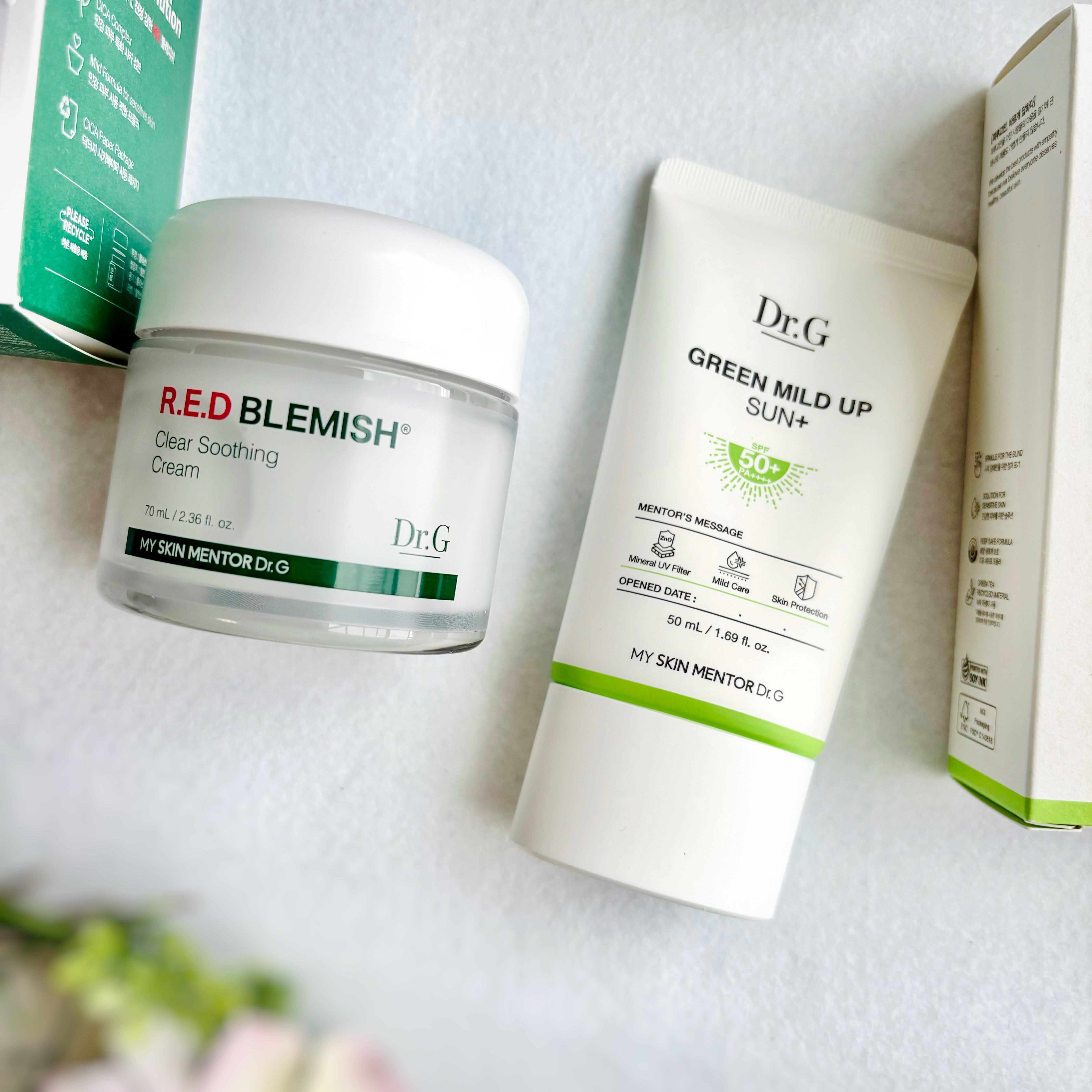 グリーンマイルドアップサンプラス/Dr.G/日焼け止めクリームを使ったクチコミ（2枚目）