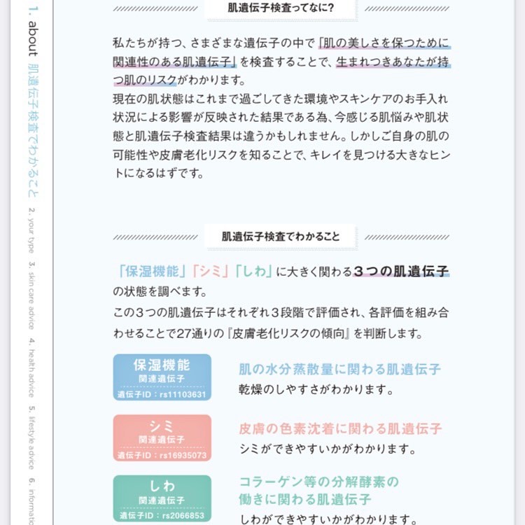肌遺伝子検査キット MY SKIN ID/MY SKIN ID/遺伝子検査キットを使ったクチコミ（3枚目）