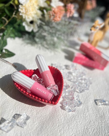 パウダーベルベットティント/AMUSE/リップティントを使ったクチコミ(7枚目)