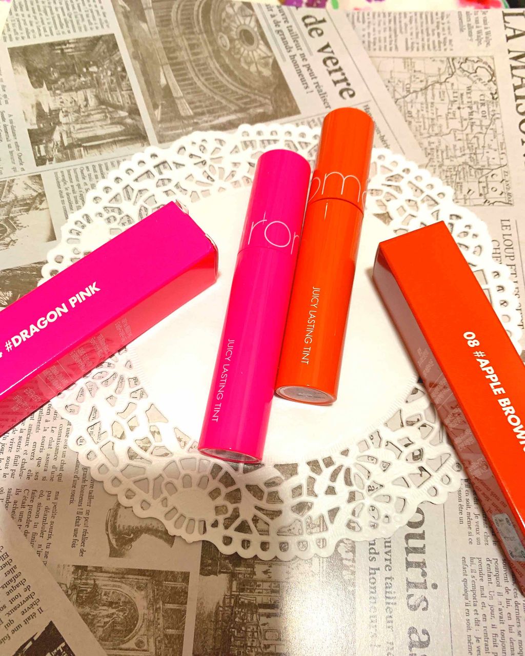 ジューシーラスティングティント/rom&nd/リップティントを使ったクチコミ（1枚目）