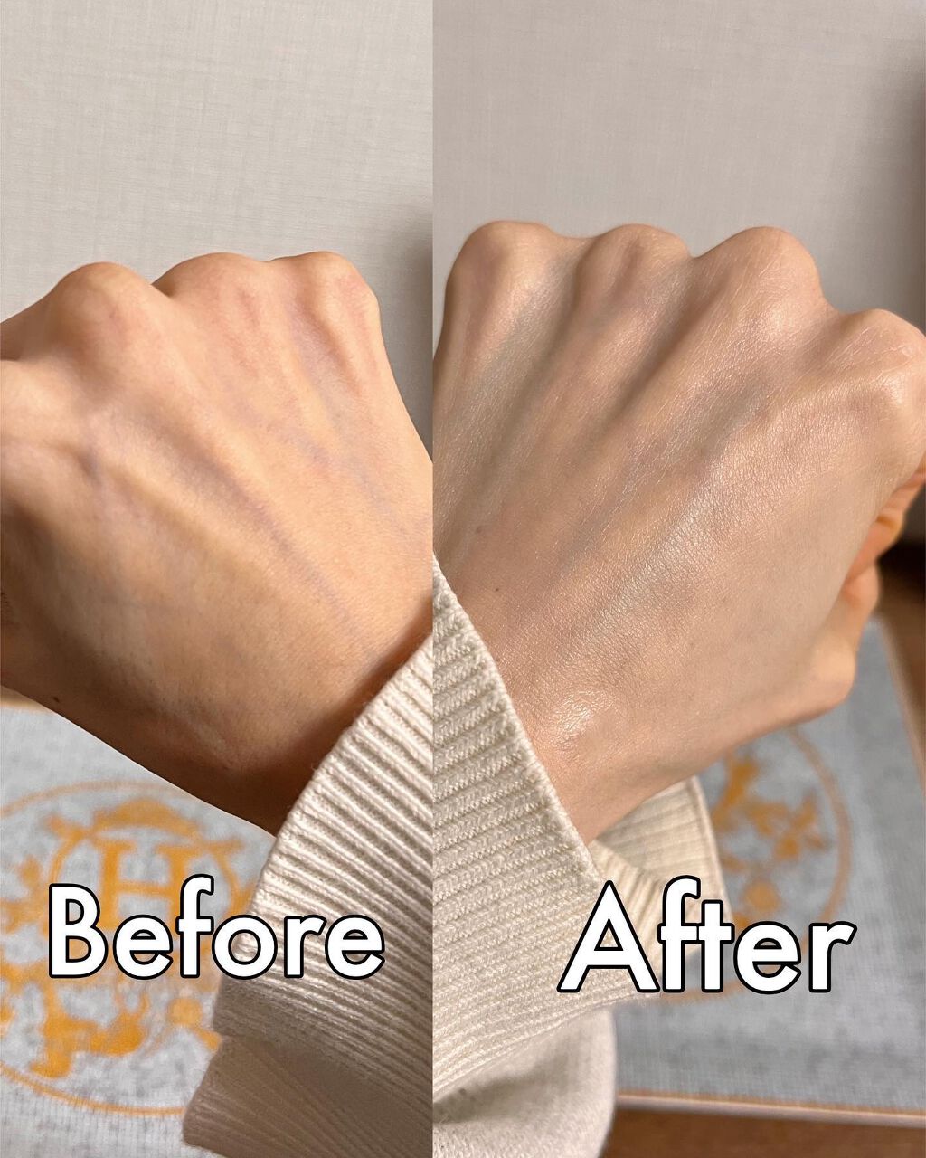 3番 ノーファンデ陶器肌トーンアップクリーム/numbuzin/化粧下地を使ったクチコミ(2枚目)