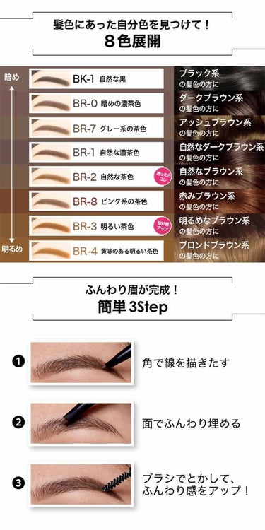 ファッションブロウ パウダーインペンシル N/MAYBELLINE NEW YORK/アイブロウペンシルを使ったクチコミ（3枚目）