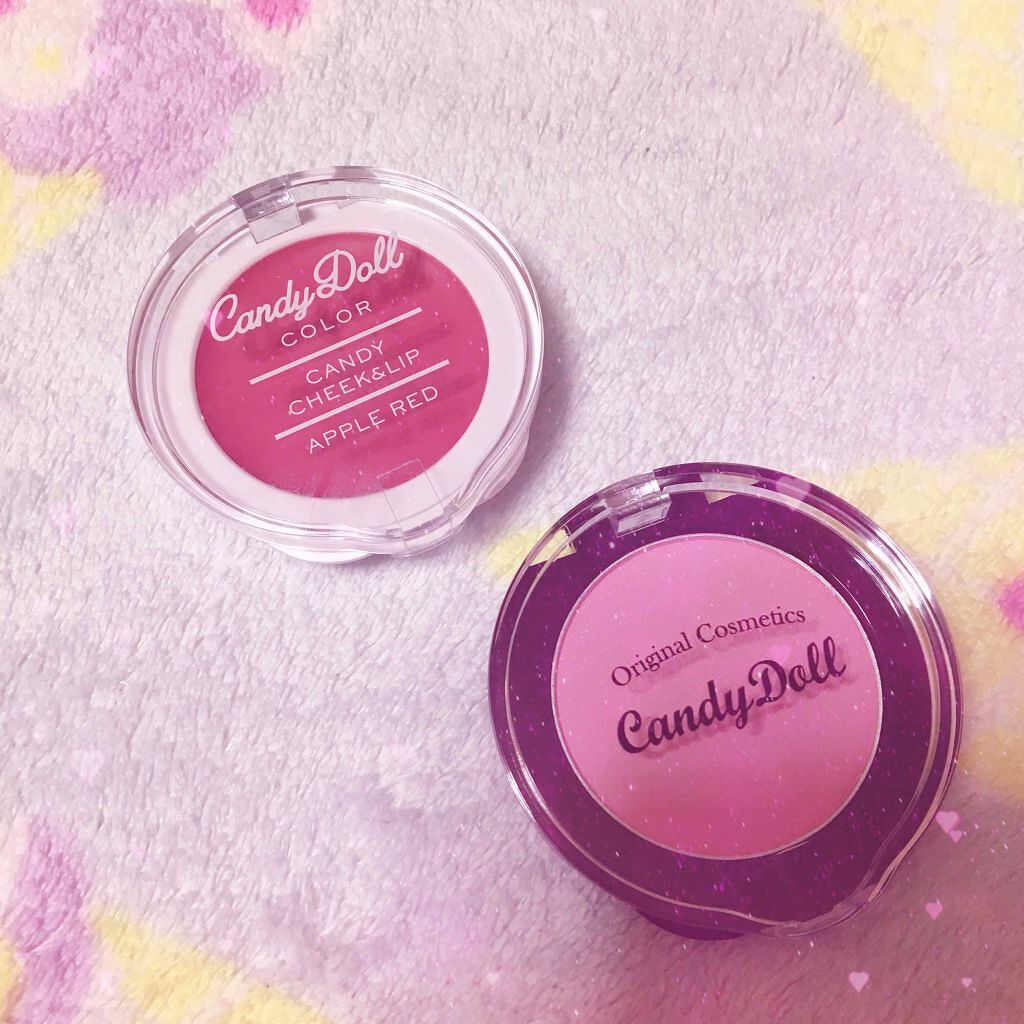 ロングキープチーク ストロベリーピンク/CandyDoll/パウダーチークを使ったクチコミ（1枚目）