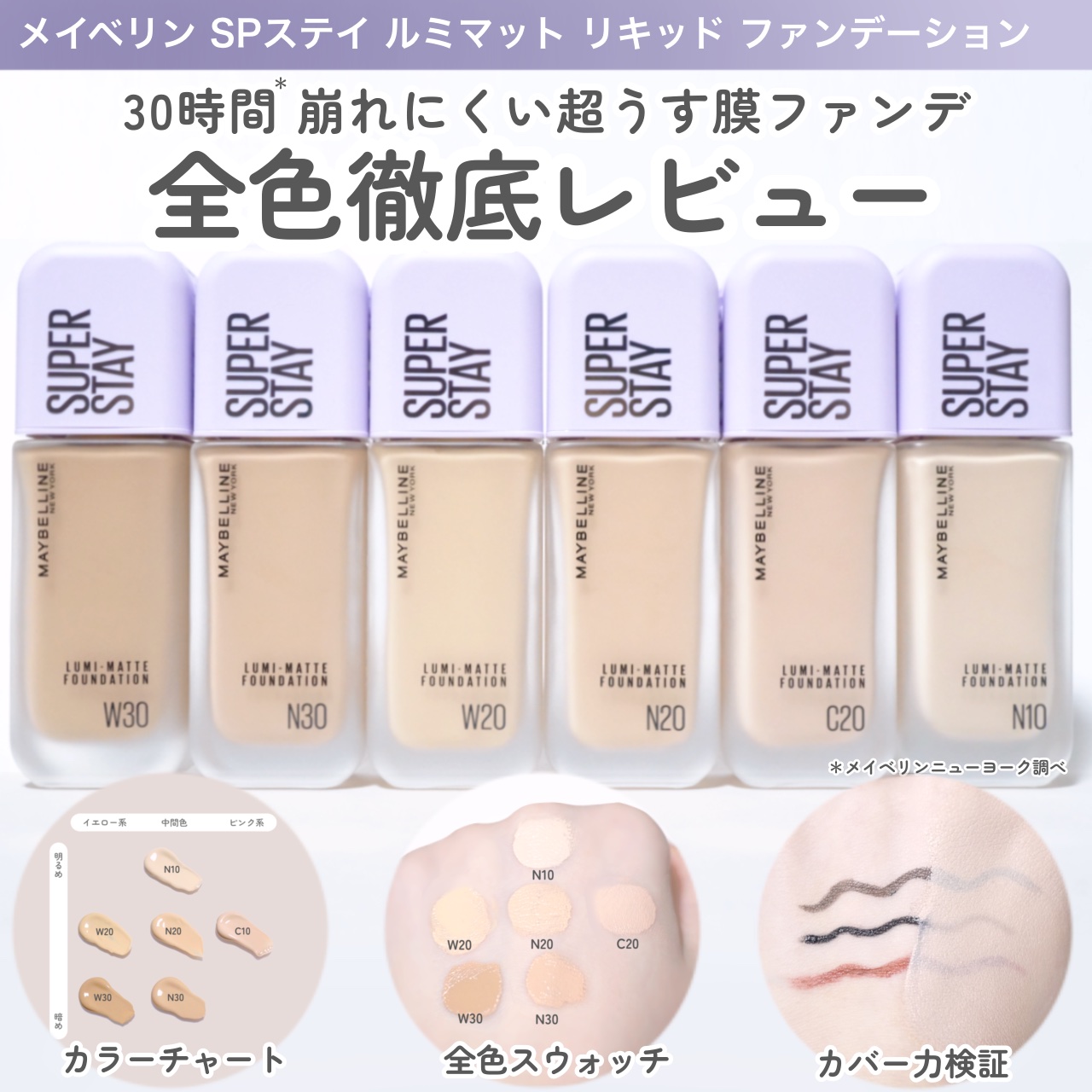 SPステイ ルミマット リキッド ファンデーション W30/MAYBELLINE NEW YORK/リキッドファンデーションを使ったクチコミ（1枚目）