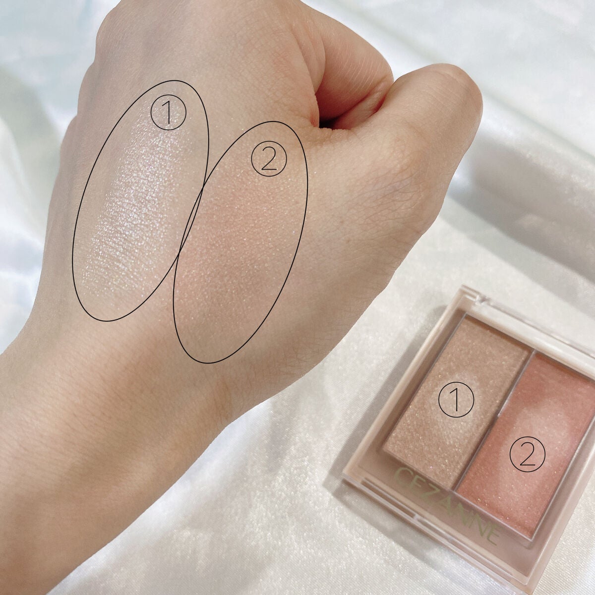 フェイスグロウカラー/CEZANNE/クリームハイライトを使ったクチコミ(4枚目)