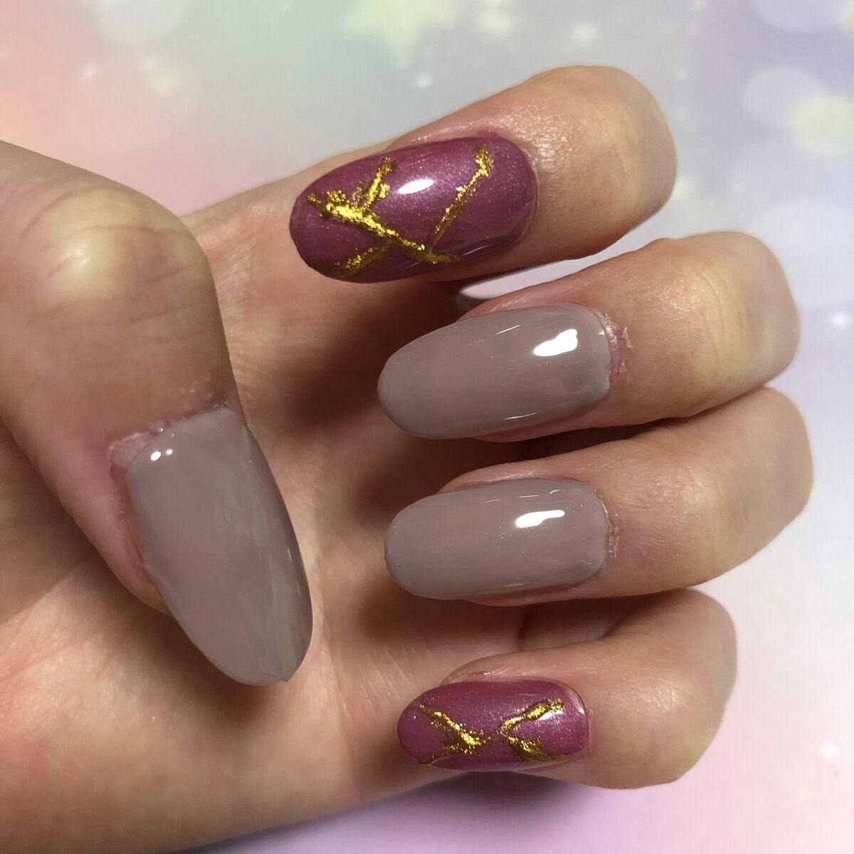 小豆 on LIPS 「今日のネイルパーツクラブで購入したジェルネイルを使用しています..」(1枚目)