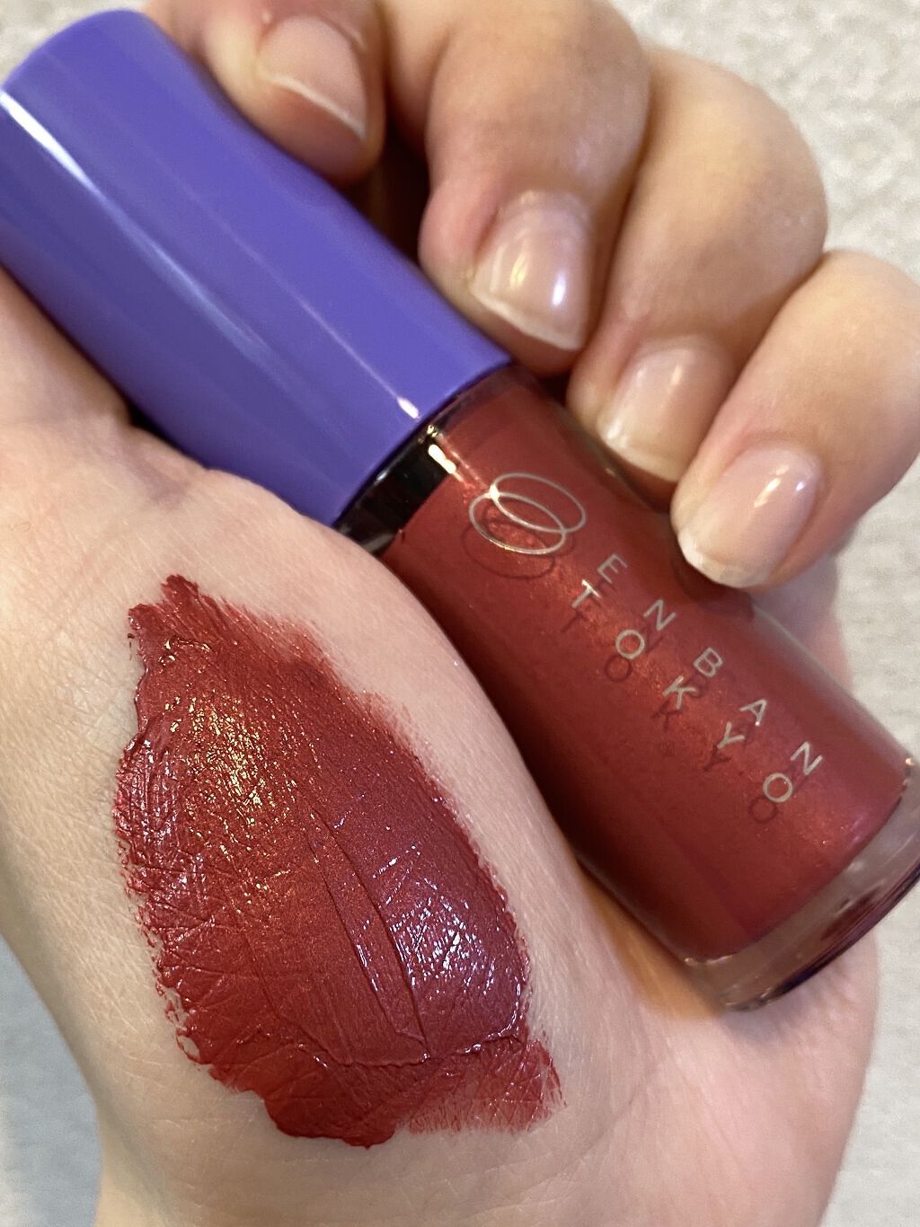 オーバーナイトリップティント 06 KIRAKIRA/ENBAN TOKYO/口紅を使ったクチコミ（3枚目）