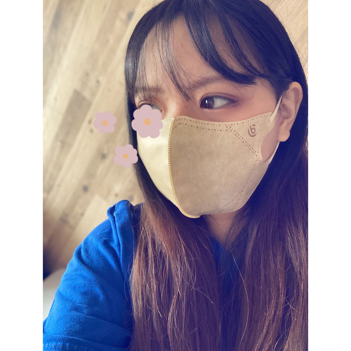 立体構造　不織布マスク/Qoo10/マスクを使ったクチコミ（2枚目）