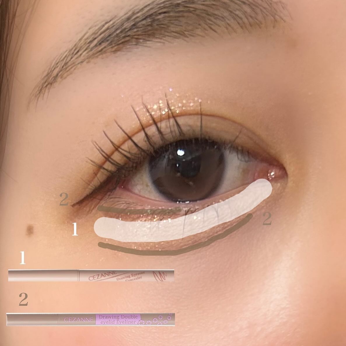 ドロップアイズスティックグリッツ D03 フェアリー/BLACK ROUGE/スティックアイシャドウを使ったクチコミ（2枚目）