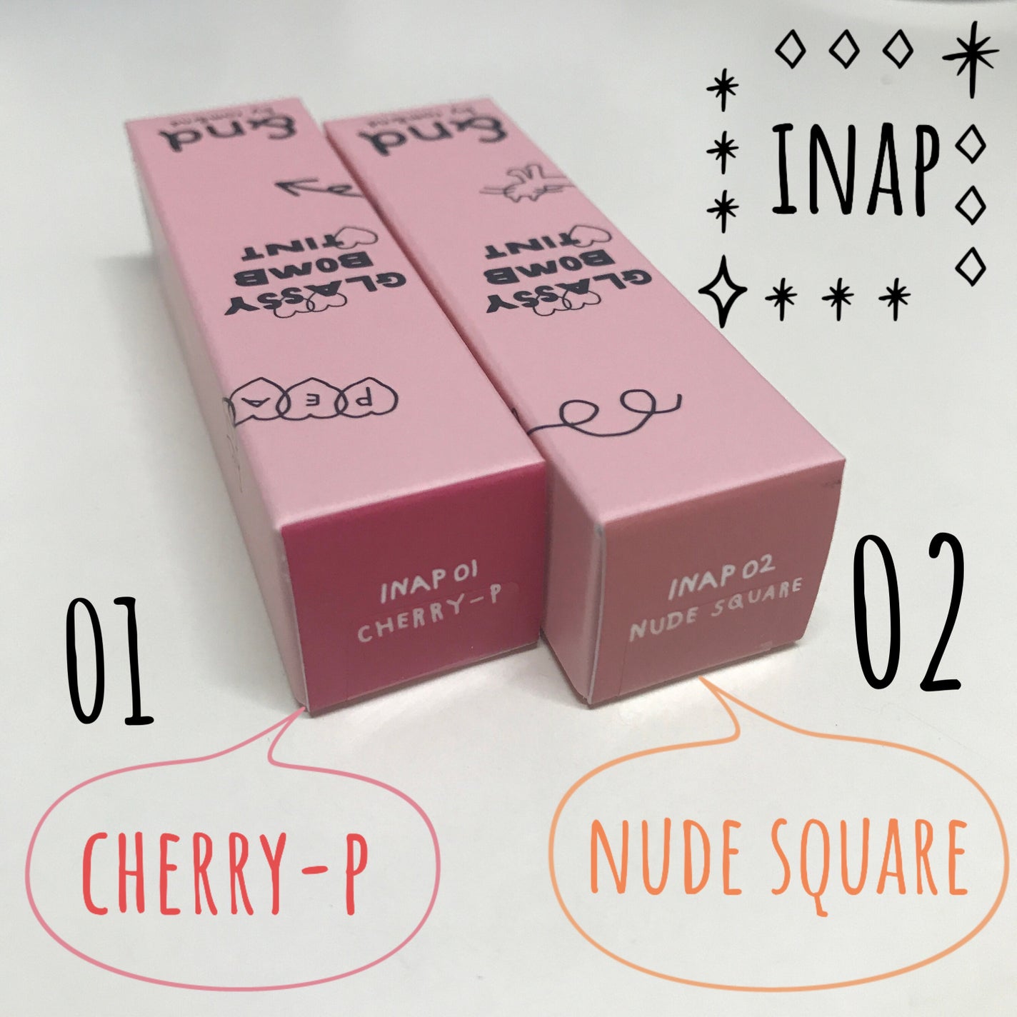 グラッシーボムティント/&nd by rom&nd/リップティントを使ったクチコミ(2枚目)