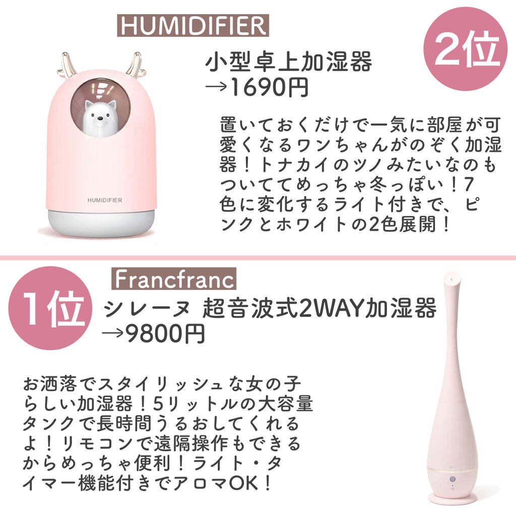 ムー 超音波式加湿器/フランフラン/その他を使ったクチコミ(6枚目)