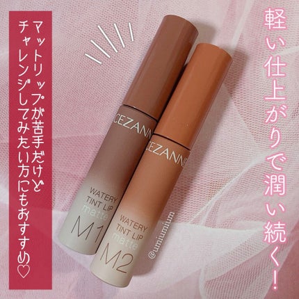 ウォータリーティントリップ マット/CEZANNE/リップティントを使ったクチコミ(5枚目)