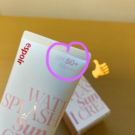 ウォータースプラッシュサンクリーム セラミド/espoir/日焼け止めクリームを使ったクチコミ(2枚目)