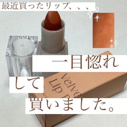 ベルベットフィックスリップバーム 04 ALMOND BROWN/perse/リップバームを使ったクチコミ(1枚目)