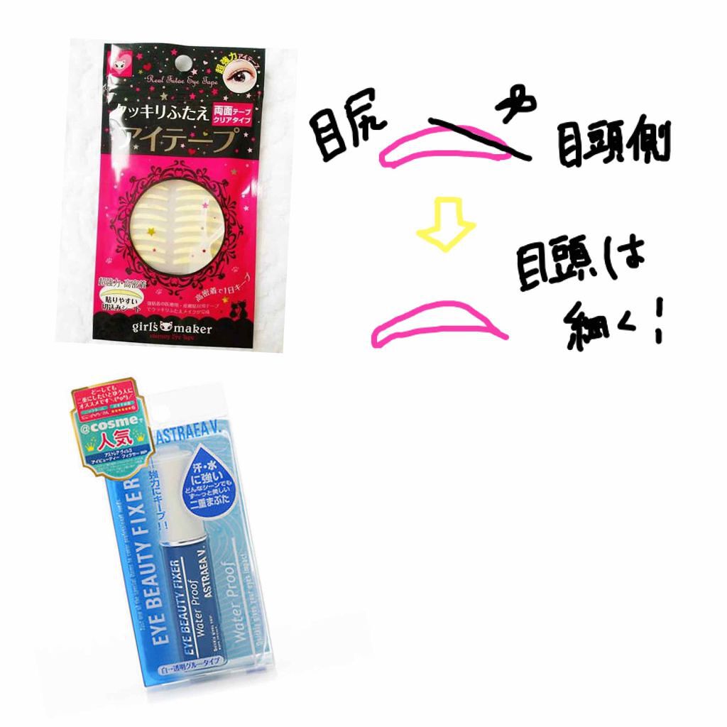 エタニティアイテープ/Girl's Maker/二重まぶた用アイテムを使ったクチコミ（2枚目）