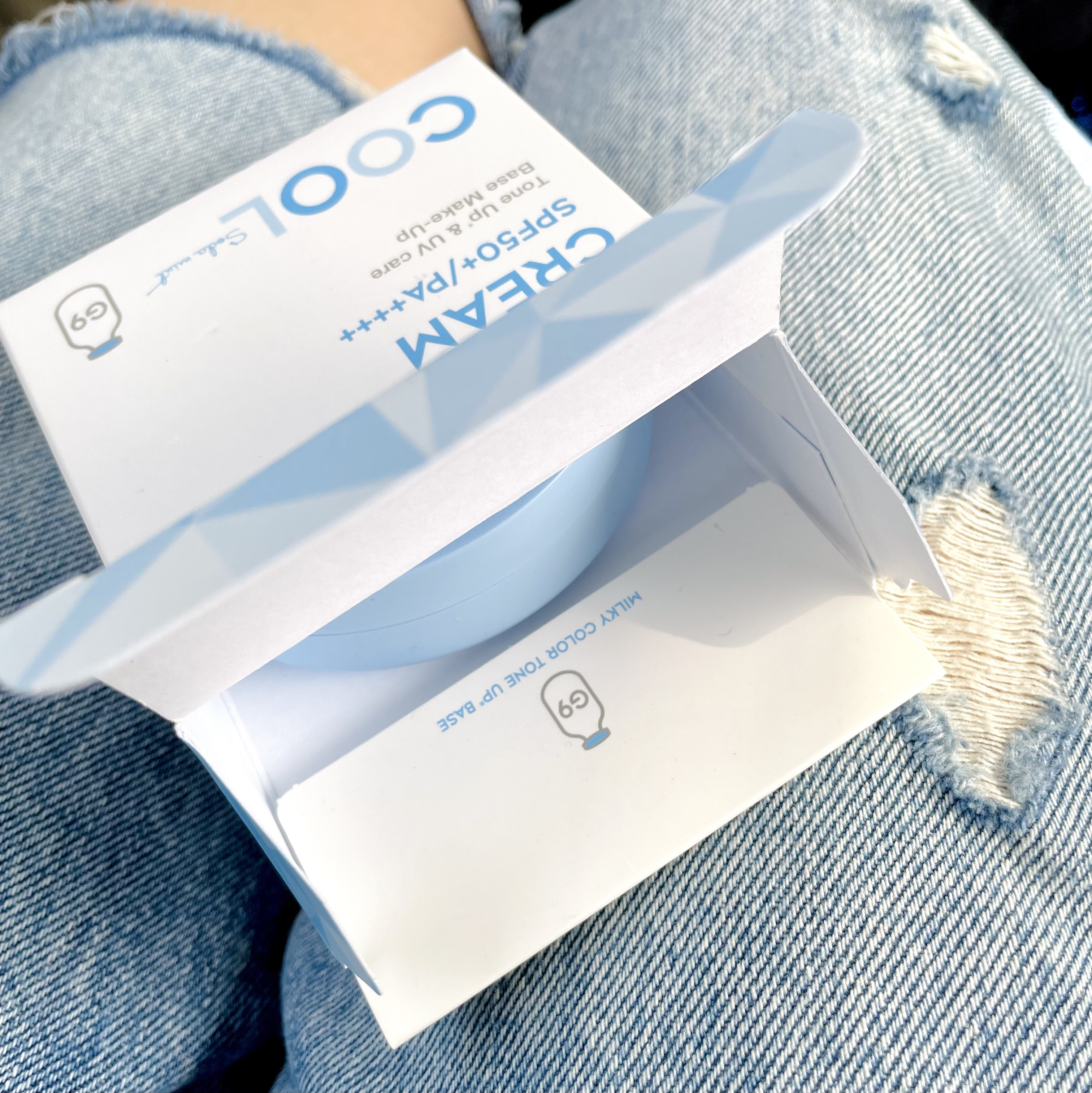 WHITE +UV CUSHION CREAM #COOL/G9SKIN/日焼け止めクリームを使ったクチコミ（3枚目）