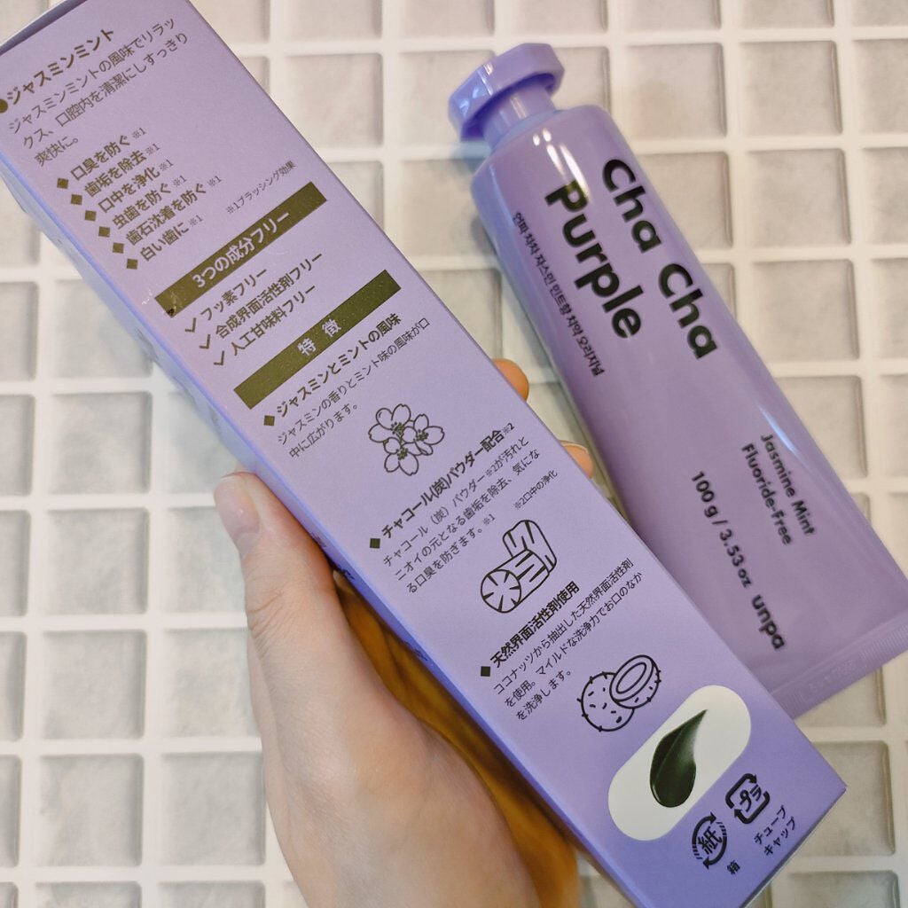 Cha Cha Charcoal Jasmin Mint Toothpaste/chacha/歯磨き粉を使ったクチコミ(4枚目)
