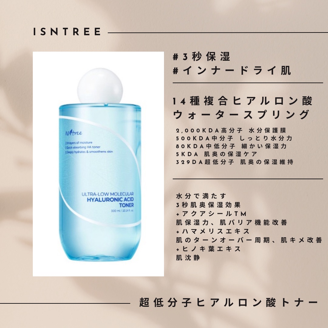 超低分子ヒアルロン酸セラム/Isntree/美容液を使ったクチコミ（1枚目）