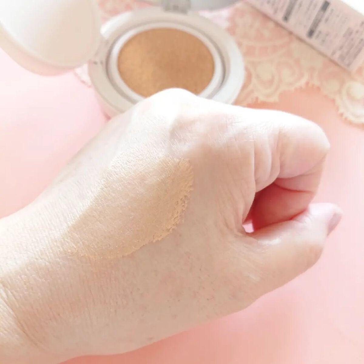 リンクルホワイトクッションファンデーション/コラリッチ/クッションファンデーションを使ったクチコミ(4枚目)