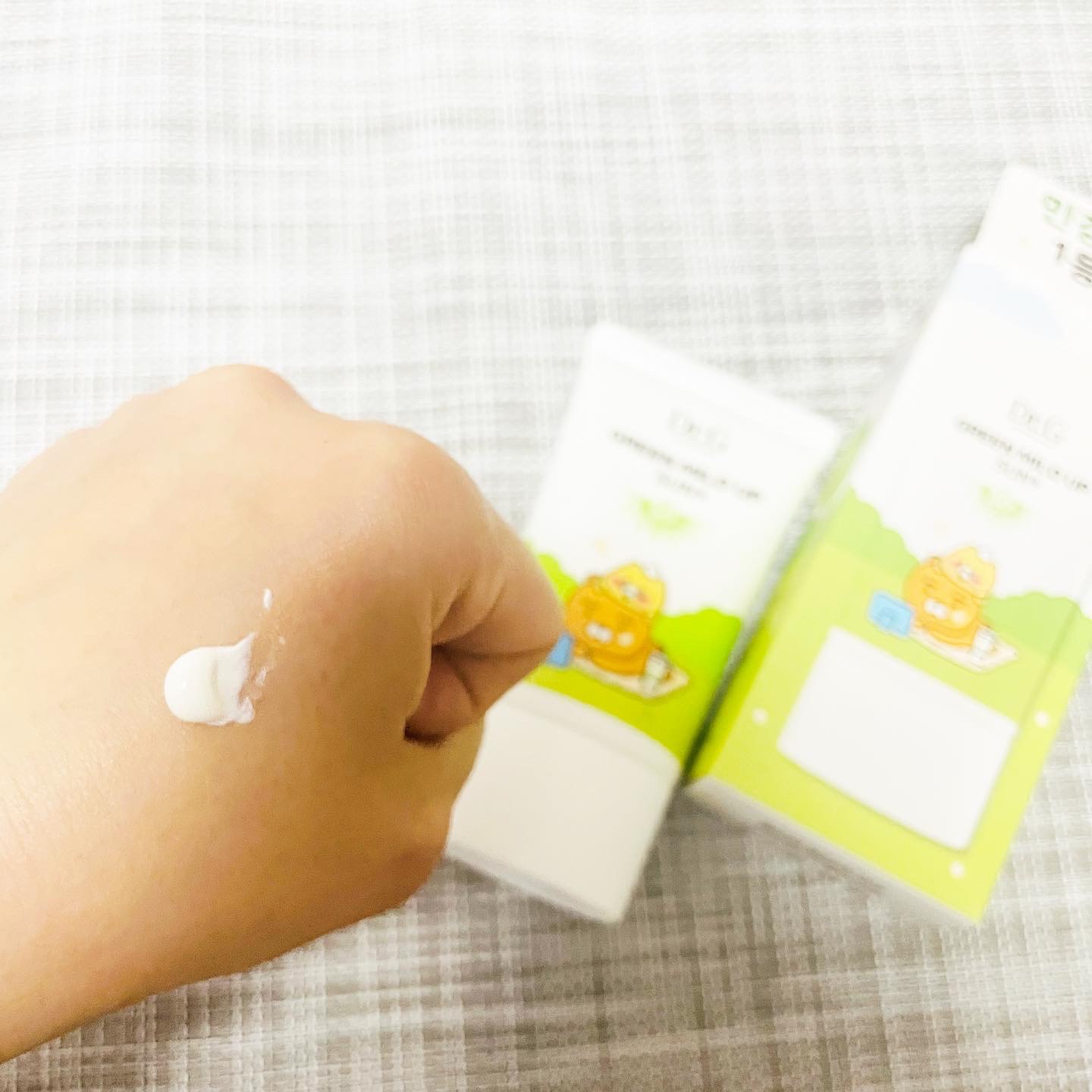 グリーンマイルドアップサンプラス/Dr.G/日焼け止めクリームを使ったクチコミ（2枚目）