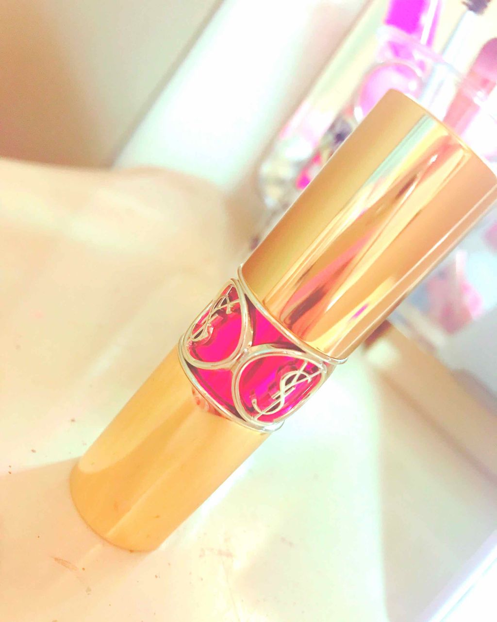 ルージュ ヴォリュプテ シャイン/YVES SAINT LAURENT BEAUTE/口紅を使ったクチコミ（1枚目）