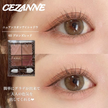 ニュアンスオンアイシャドウ/CEZANNE/アイシャドウパレットを使ったクチコミ(1枚目)