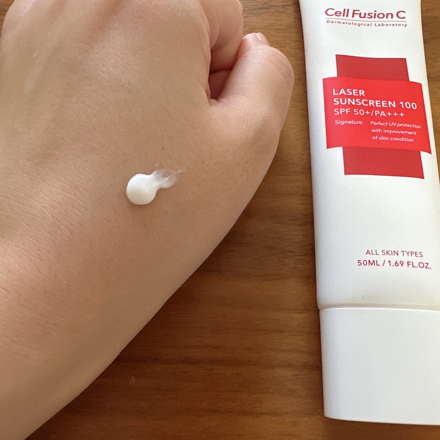 レーザーサンスクリーン 100/Cell Fusion C(セルフュージョンシー)/日焼け止めクリームを使ったクチコミ(3枚目)