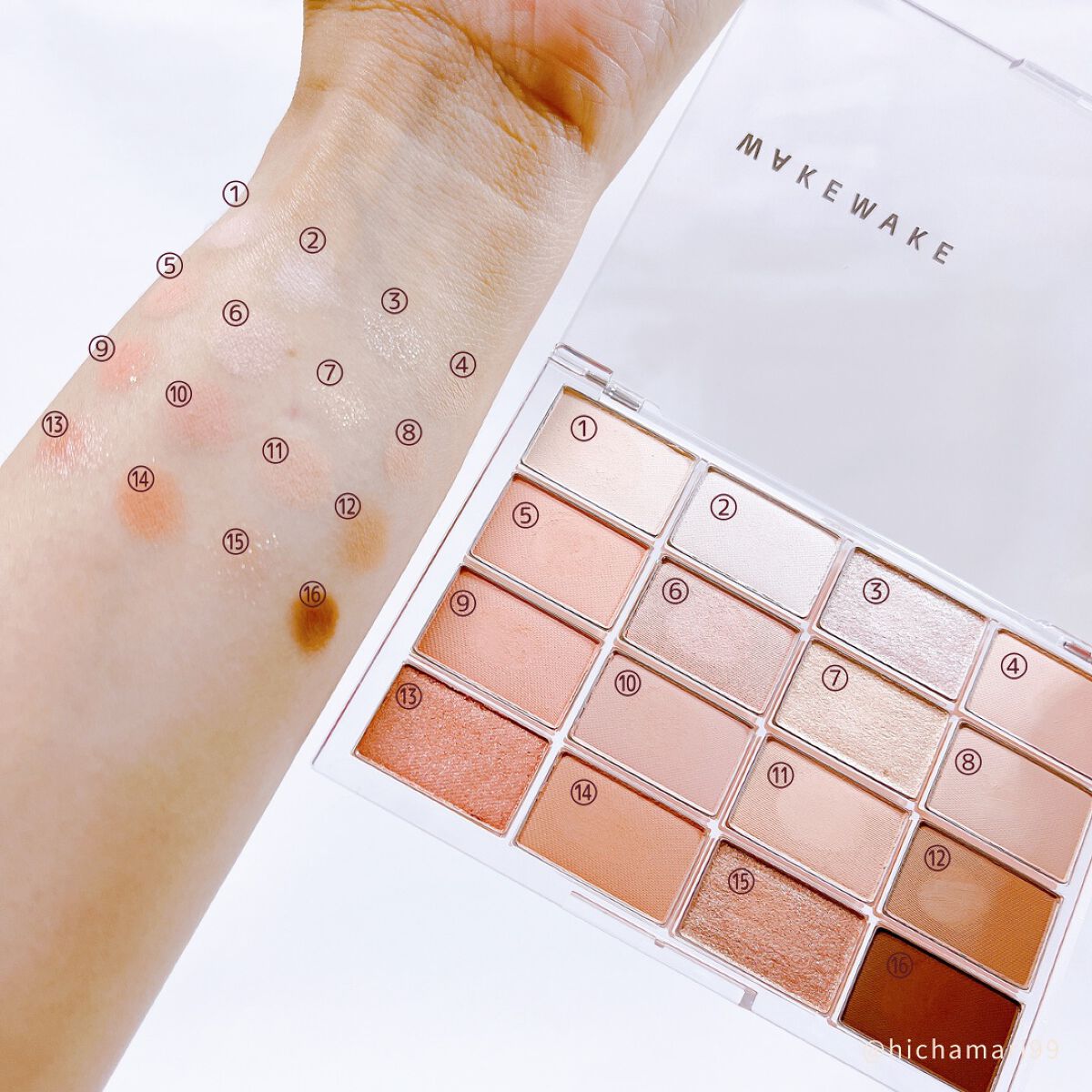 ソフトブラーリングアイパレット/wakemake/アイシャドウパレットを使ったクチコミ（3枚目）