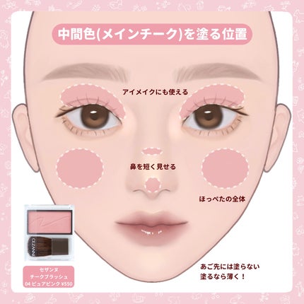 グロウフルールチークス/キャンメイク/パウダーチークを使ったクチコミ(5枚目)