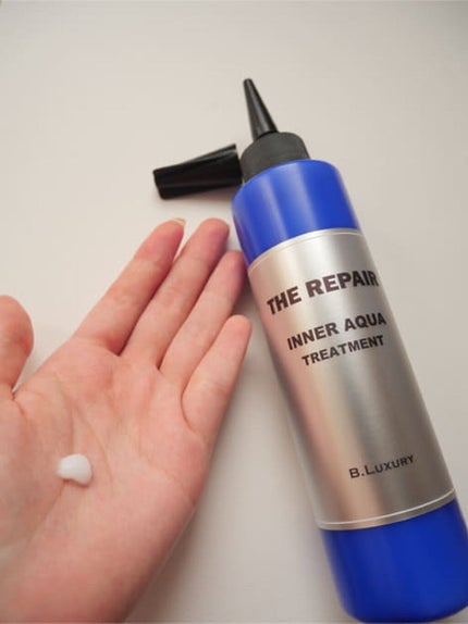 ビーラグジュアリー ザ・リペア インナーアクアトリートメントのクチコミ「【評価】
★★★・・・良い!リピ未定
髪の内部まで集中ケアするリンゴ果実培養細胞内エキスとリ.....」(3枚目)