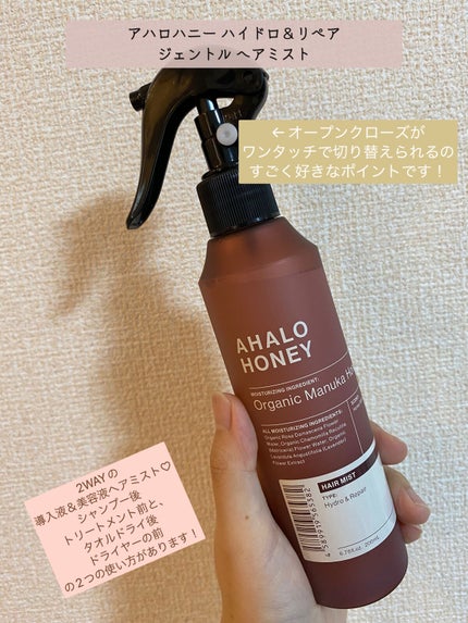 ハイドロ&リペア ジェントル ヘアミスト/AHALO HONEY/プレスタイリング・寝ぐせ直しを使ったクチコミ(1枚目)