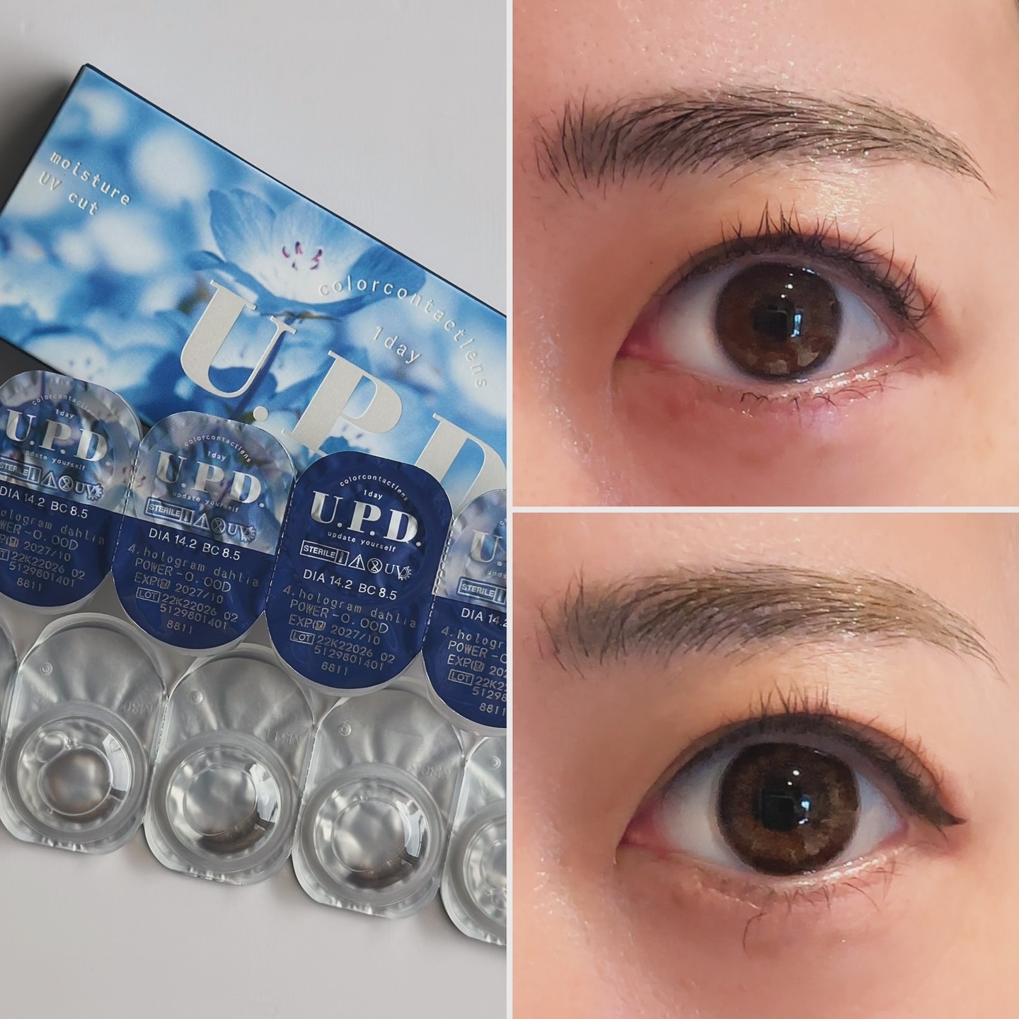 U.P.D. 1day ホログラムダリア/U.P.D./ワンデー（１DAY）カラコンを使ったクチコミ（1枚目）