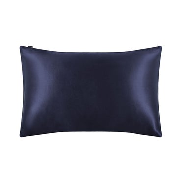 シルク 枕カバー 25匁 両面シルク100% 封筒式 額縁無し 03 ネイビーブルー