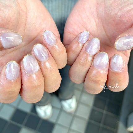 #ネイル,#ジェルネイル,#ニュアンスネイル,#キラキラネイル,#秋ネイル,#もやもやネイル,#タイダイネイルのネイルデザイン