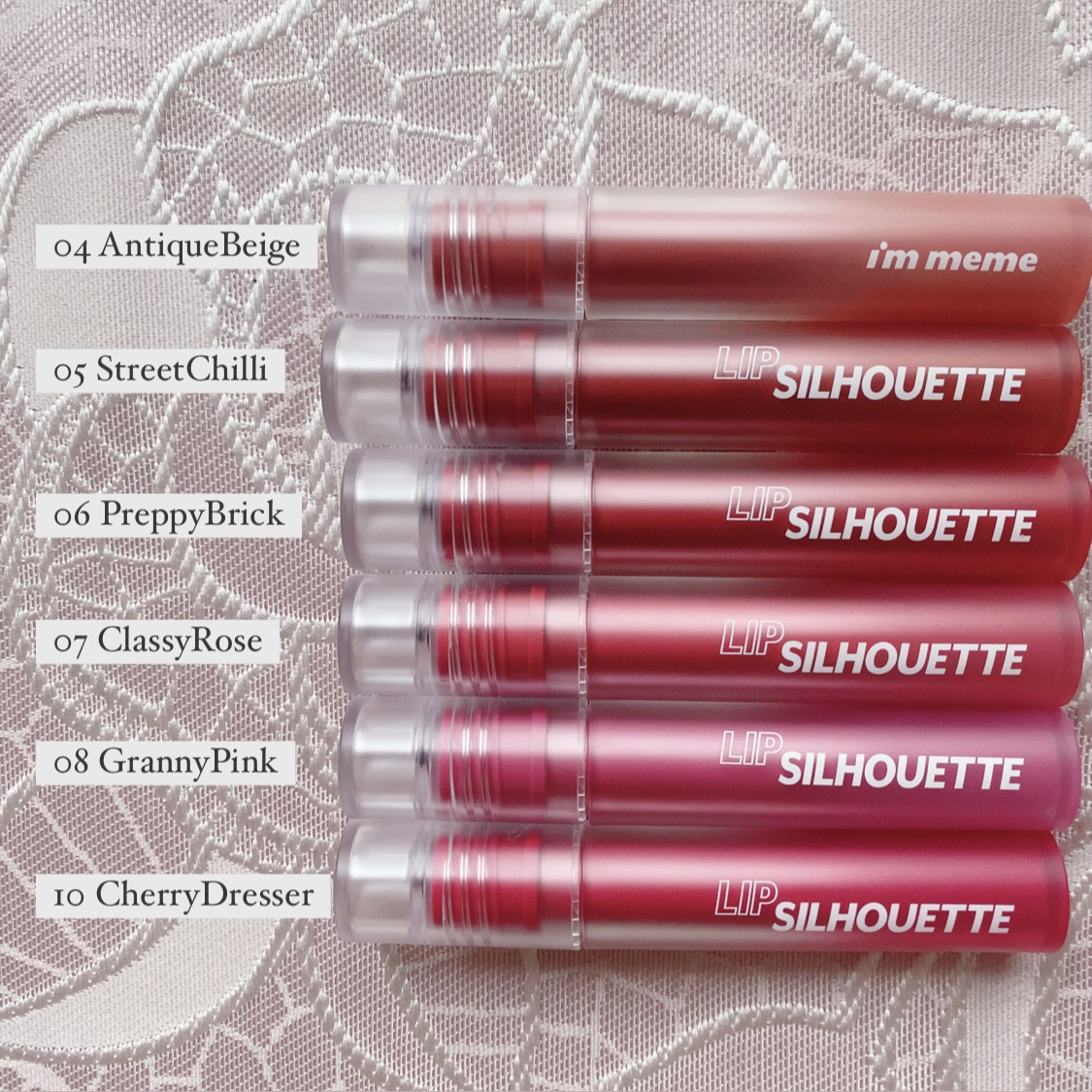 リップシルエットマットベルベットティント/i’m meme/リップティントを使ったクチコミ（3枚目）