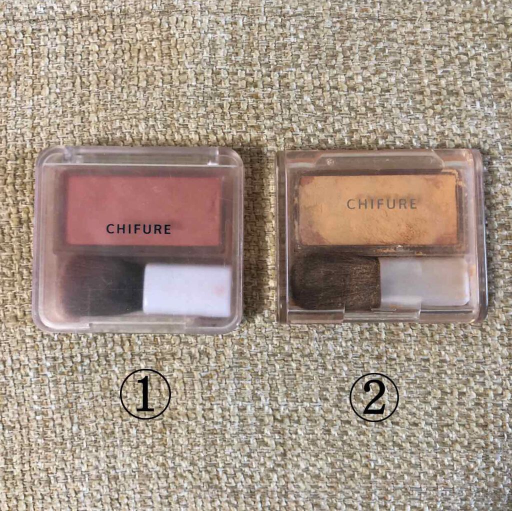 チーク カラー(ブラシ付)/ちふれ/パウダーチークを使ったクチコミ(2枚目)