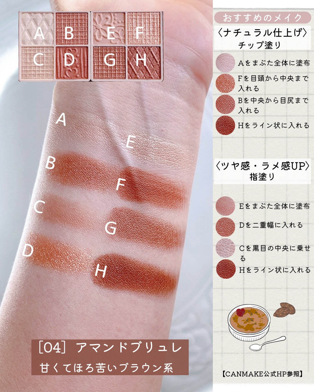 プティパレットアイズ/キャンメイク/パウダーアイシャドウを使ったクチコミ（3枚目）