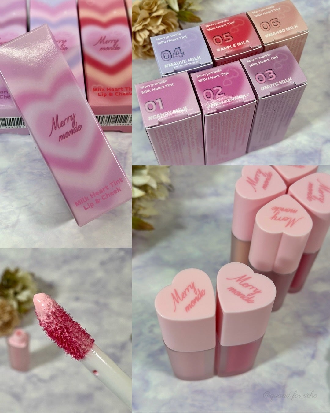 ミルクハートティントリップアンドチーク/Merrymonde/リップティントを使ったクチコミ(2枚目)