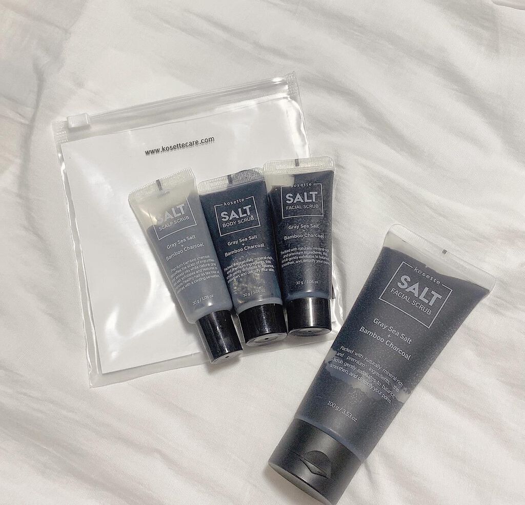 ブラックソルト ボディ スクラブ /kosette/スクラブ・ゴマージュを使ったクチコミ（1枚目）